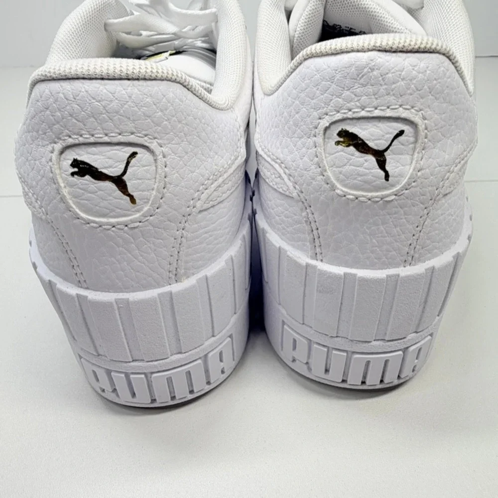 Puma Cali Wedge Women 7 White Platform Sneakers 373438-01 Chunky Fashion Shoes - Picture 5 of 9